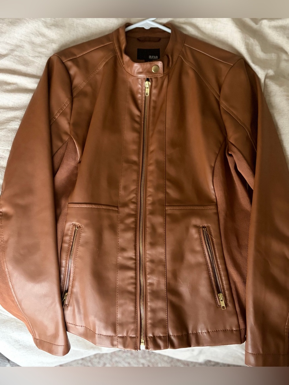 Brown Faux Leather Jacket